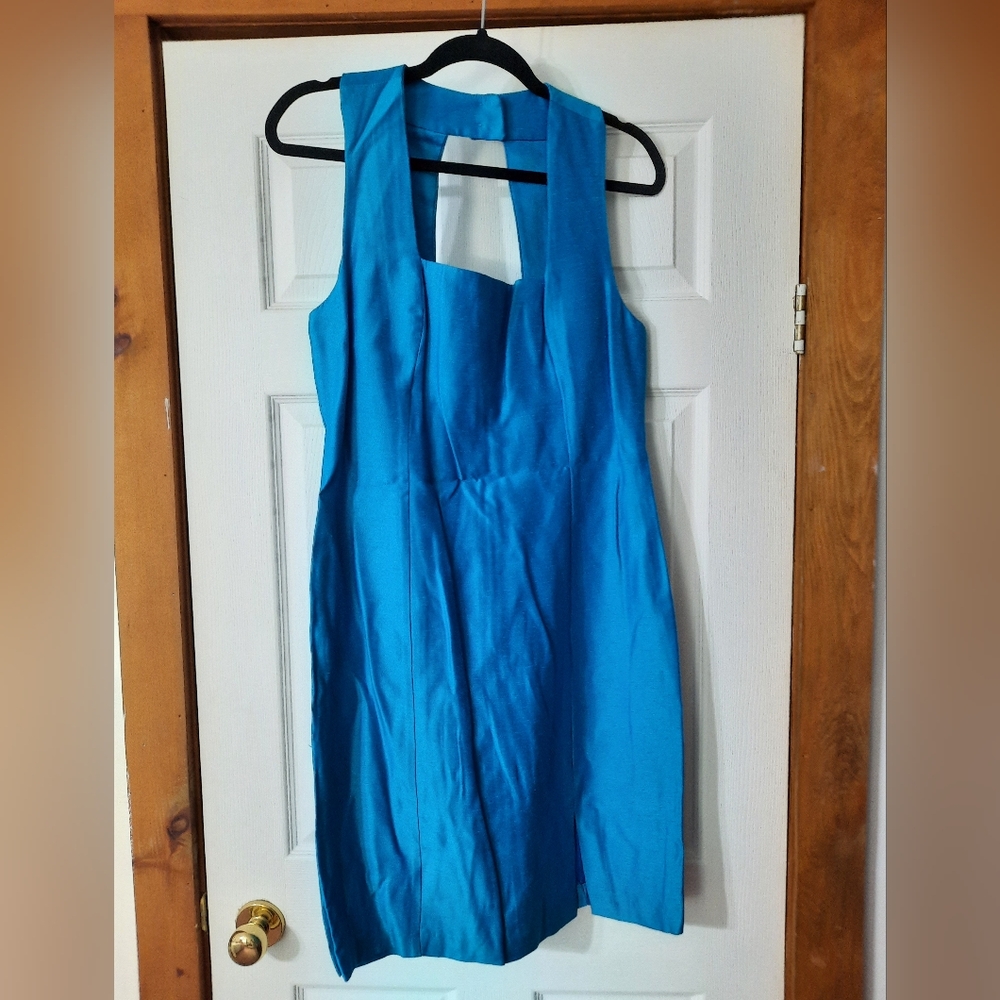 Vintage Staccato Turquoise Mini Dress NWOT